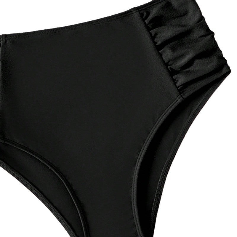 Damen Hohe Taille Bikinihose mit Rüschendesign Echo Archiv