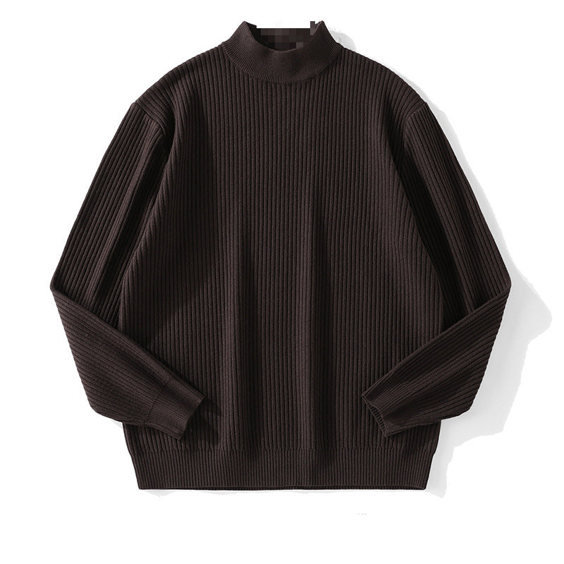 Herren Feinstrickpullover mit Stehkragen – Norvane