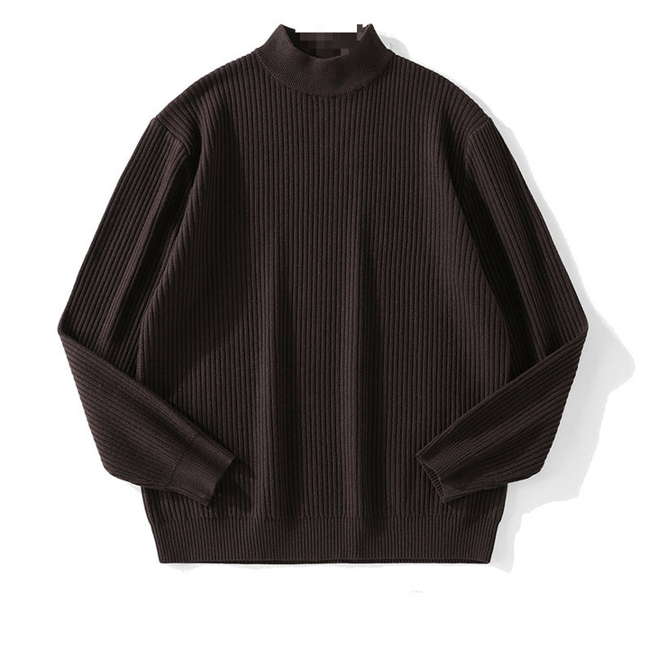 Herren Feinstrickpullover mit Stehkragen – Norvane