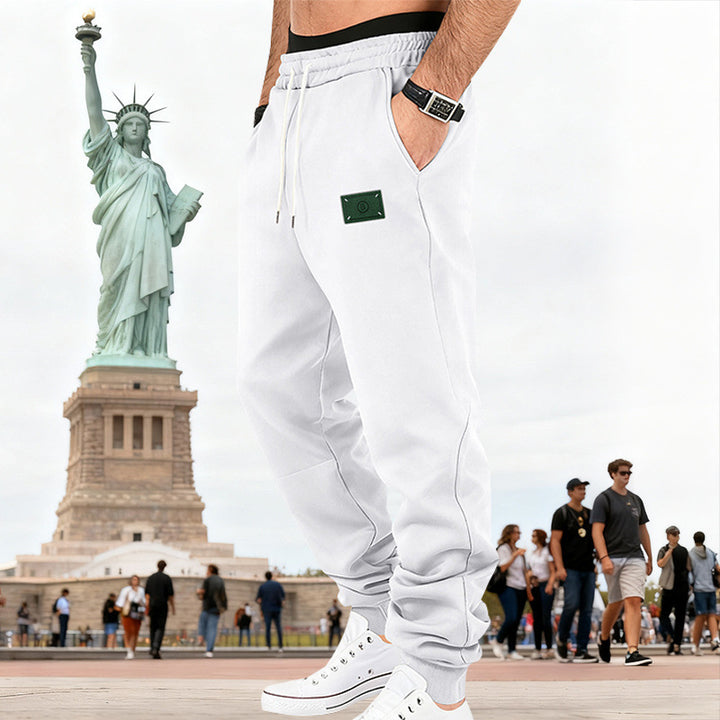 Herren Slim-Fit Sweat-Jogger mit elastischem Bund, Tunnelzug und gerippten Bündchen – Sorevano
