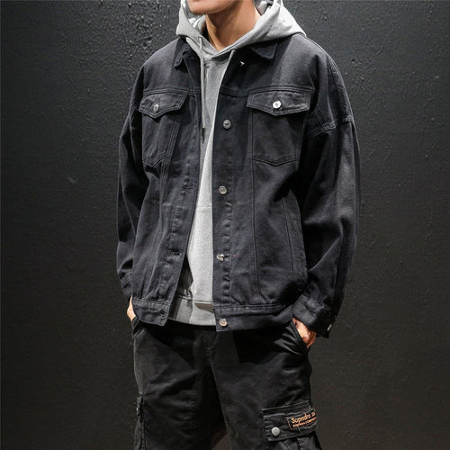 Herren Lässige Denimjacke mit Vintage-Details Echoarchiv