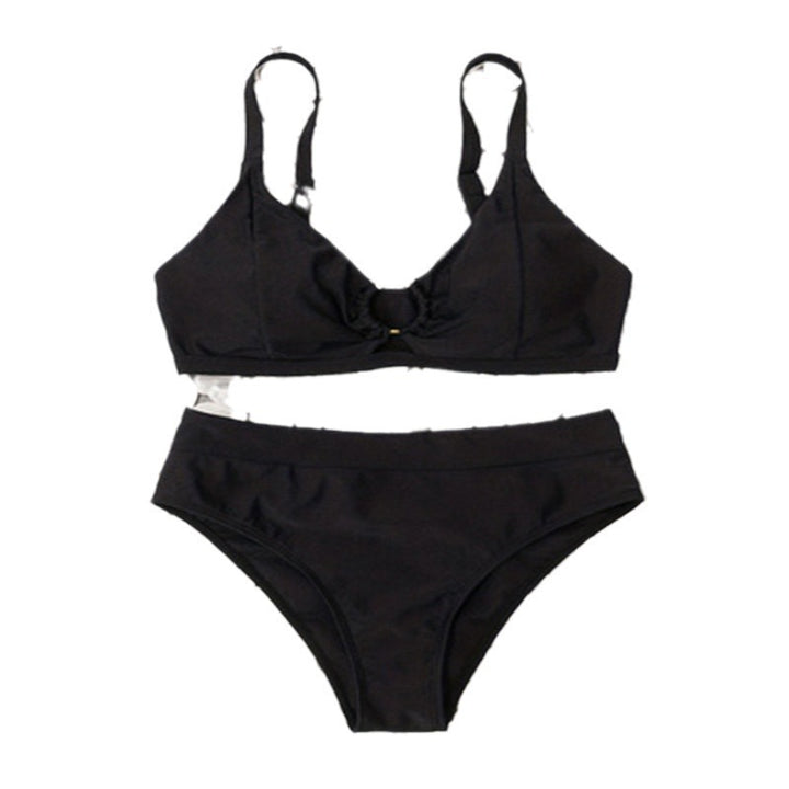 Damen Hochgeschnittene Bikinihose mit modischem Ringdetail Echo Archiv