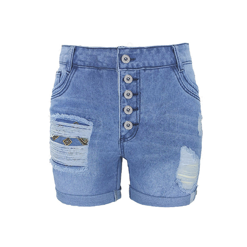 Damen JEchoarchivns-Shorts mit lässigem Fransen-Design und modischen Applikationen Echoarchiv