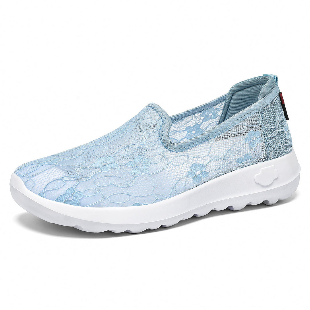 Damen Elegante und bequeme Slip-On Sneakers mit Spitzenoberfläche Echo Archiv
