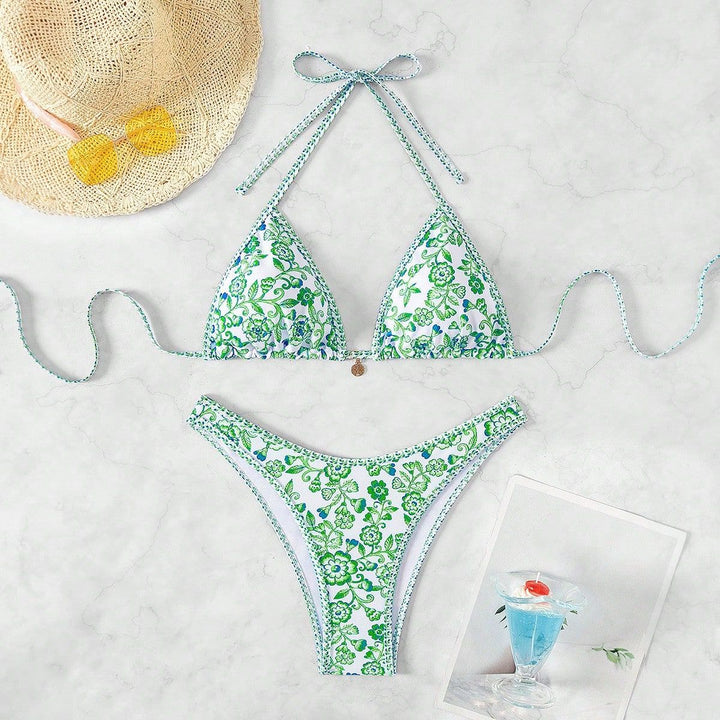 Damen Triangel-Bikini mit floraler Spitze Echo Archiv