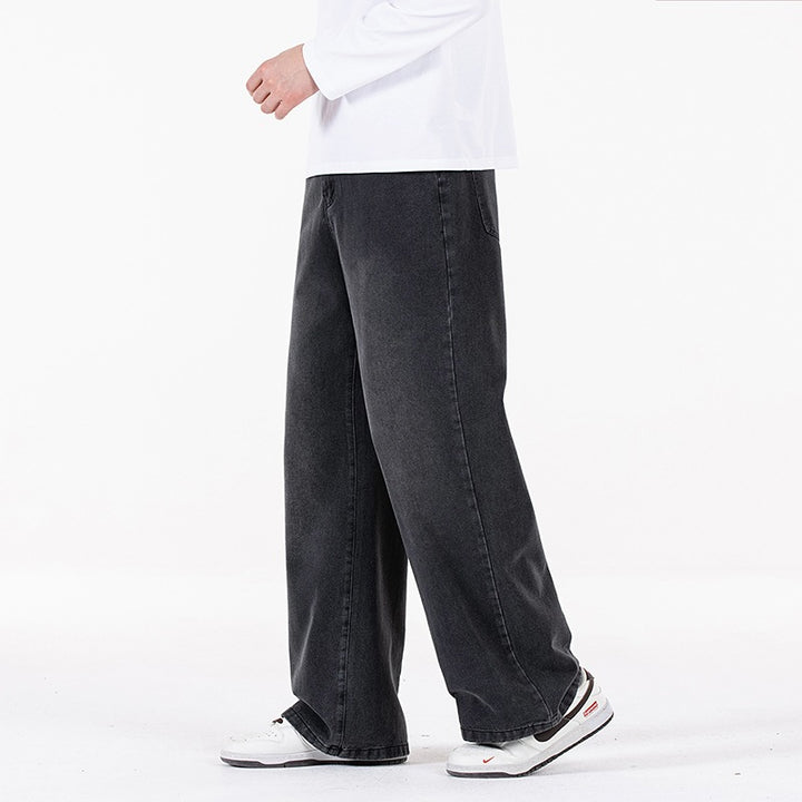 Damen Weite Baggy-Jeans mit hoher Taille, extra weitem Bein und Vintage-Waschung Echoarchiv