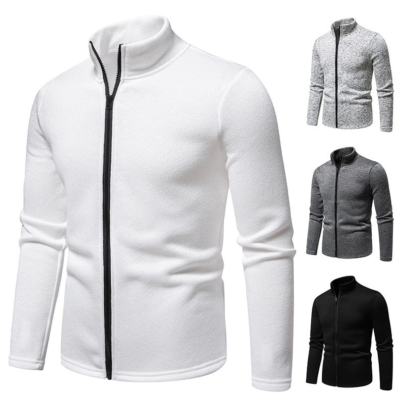 Herren Fleecejacke mit hohem Kragen und durchgehendem Reißverschluss Echoarchiv