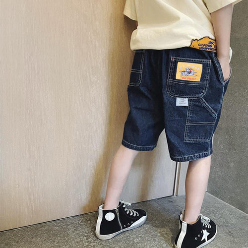 Jungen Denim Cargo-Shorts mit praktischen Taschen Echo Archiv