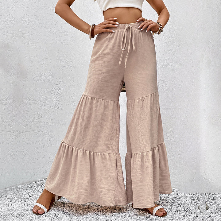 Damen Lockere Palazzo-Hose mit Volants Echo Archiv