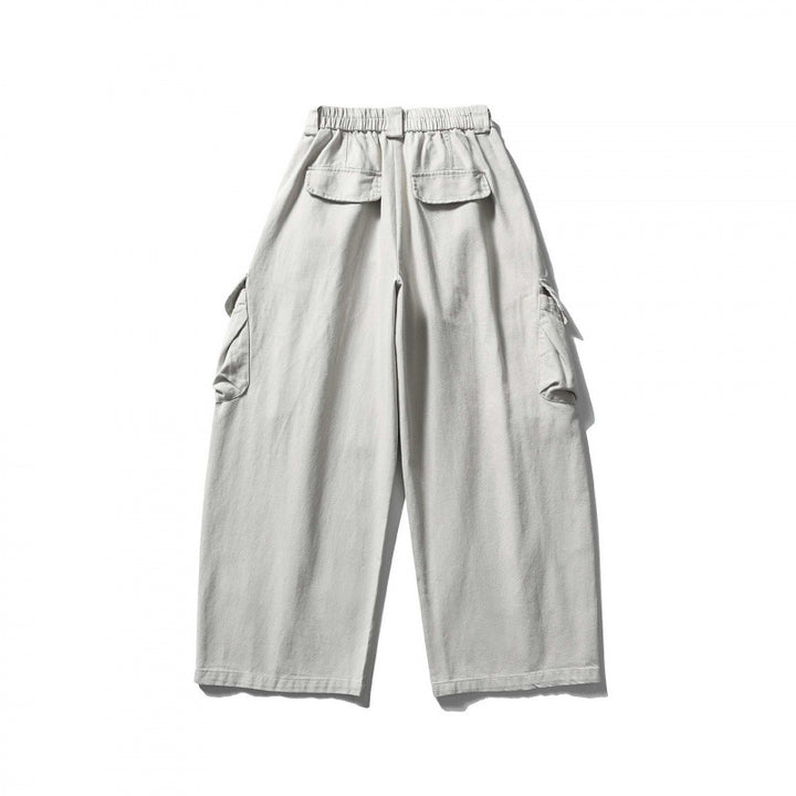 Unisex Weite Cargo-Cropped-Hose mit hohem elastischem Bund, Mehrfachtaschen und Kordelzug Echo Archiv