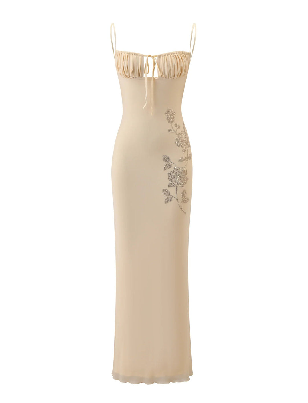 Damen Elegantes Maxi-Kleid mit Spitzendetails und raffiniertem Schnitt Echo Archiv