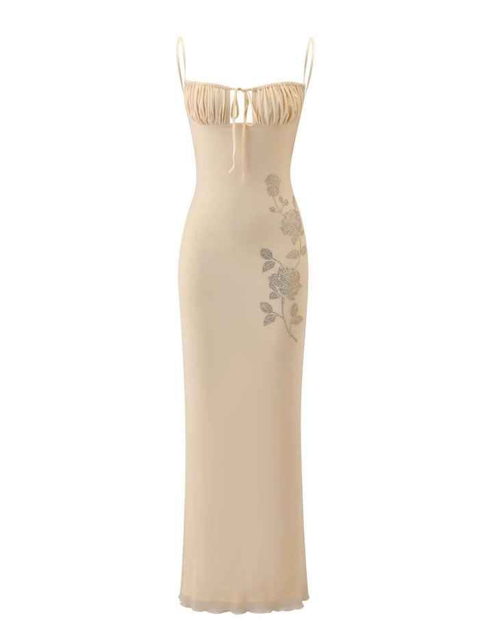 Damen Elegantes Maxi-Kleid mit Spitzendetails und raffiniertem Schnitt Echo Archiv