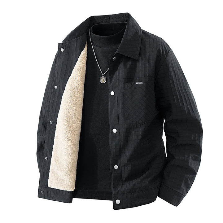 Men's quilted sherpa-lined coach jacket – Taviero