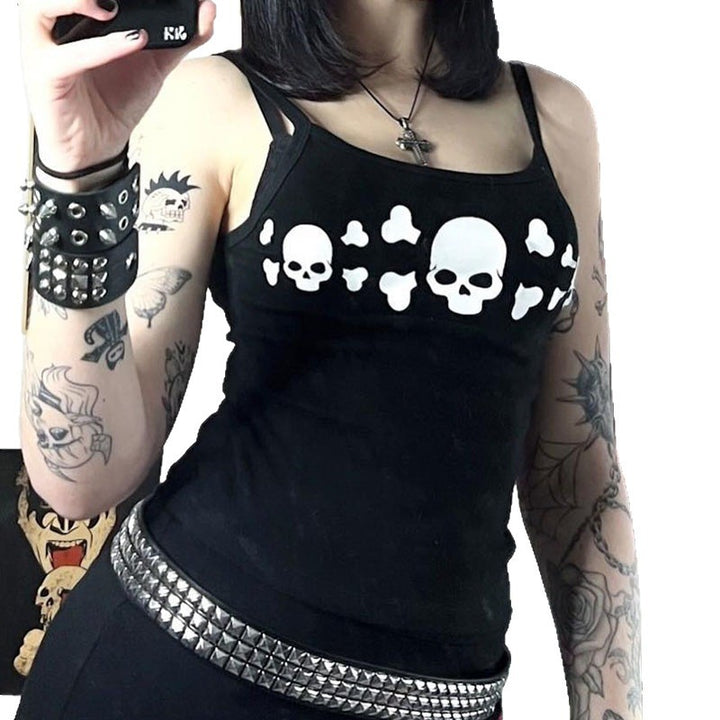 Damen Tanktop mit auffälligem Totenkopf-Design Echo Archiv