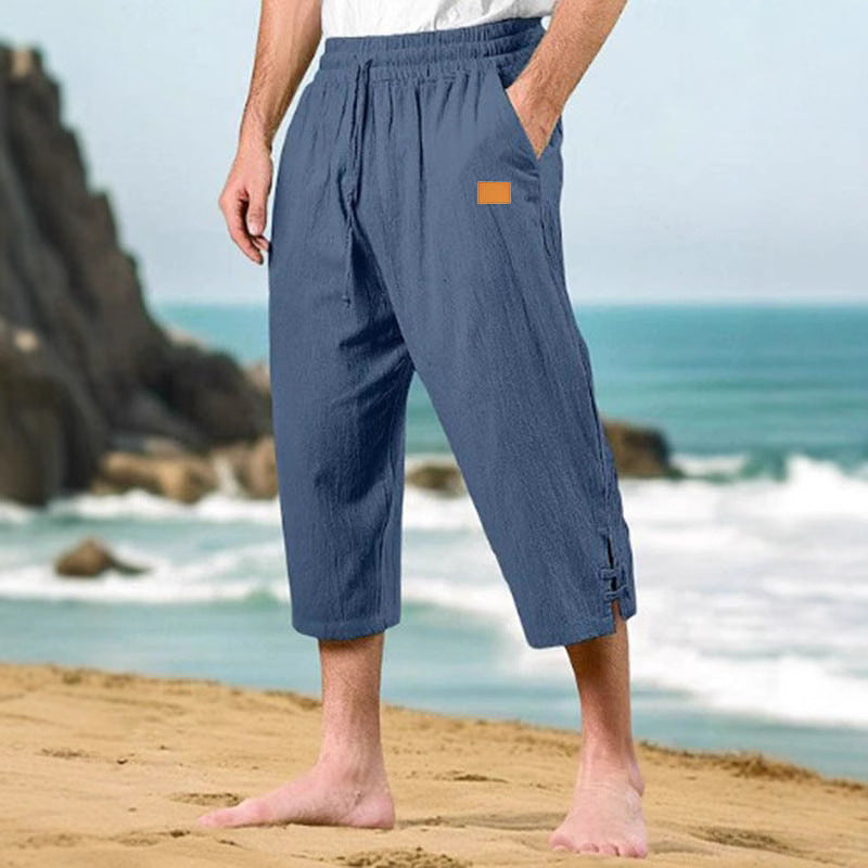 Herren Legere Strandhose mit seitlichen Schlitzen Echoarchiv