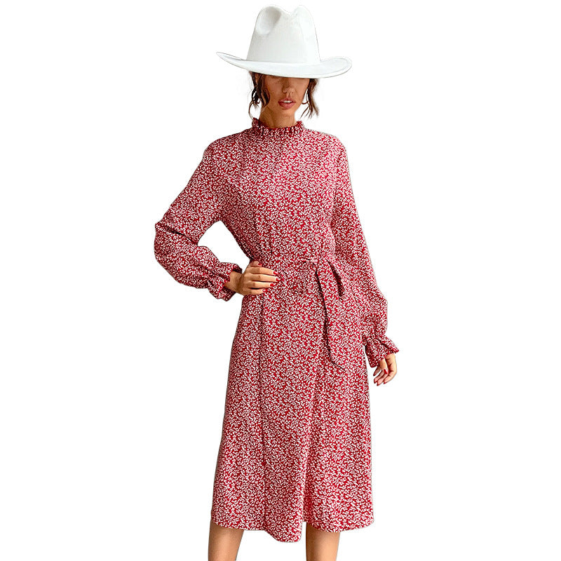 Damen Blumenmaxikleid mit Taillenknoten Echo Archiv
