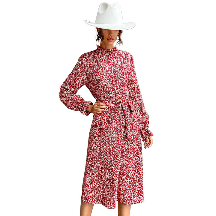 Damen Blumenmaxikleid mit Taillenknoten Echo Archiv