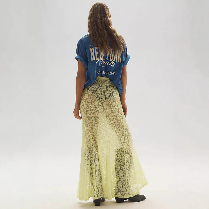 Damen lässiges T-Shirt mit coolem Druck und oversized Schnitt Echo Archiv