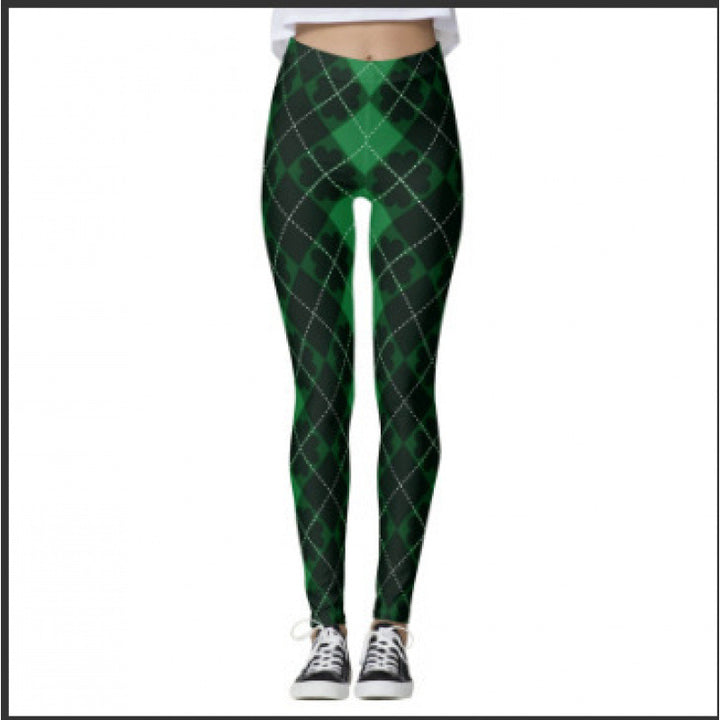 Damen Gemusterte Weihnachtsleggings Echoarchiv