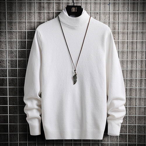 Herren nan Premium Stehkragenpullover aus feinem Baumwoll-Mix mit gerippten Bündchen und schmaler Silhouette Echo Archiv