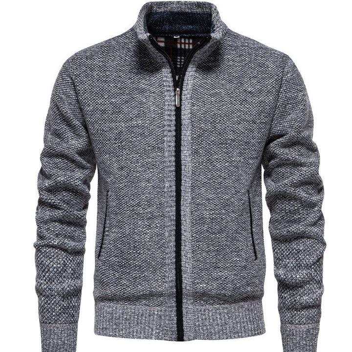 Herren sportliche Strickjacke mit Stehkragen Echoarchiv