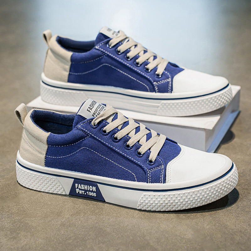 Herren Low-Top Canvas-Plateau-Sneaker mit profilierter Gummisohle und verstärkter Zehenkappe Echoarhiv – Norré