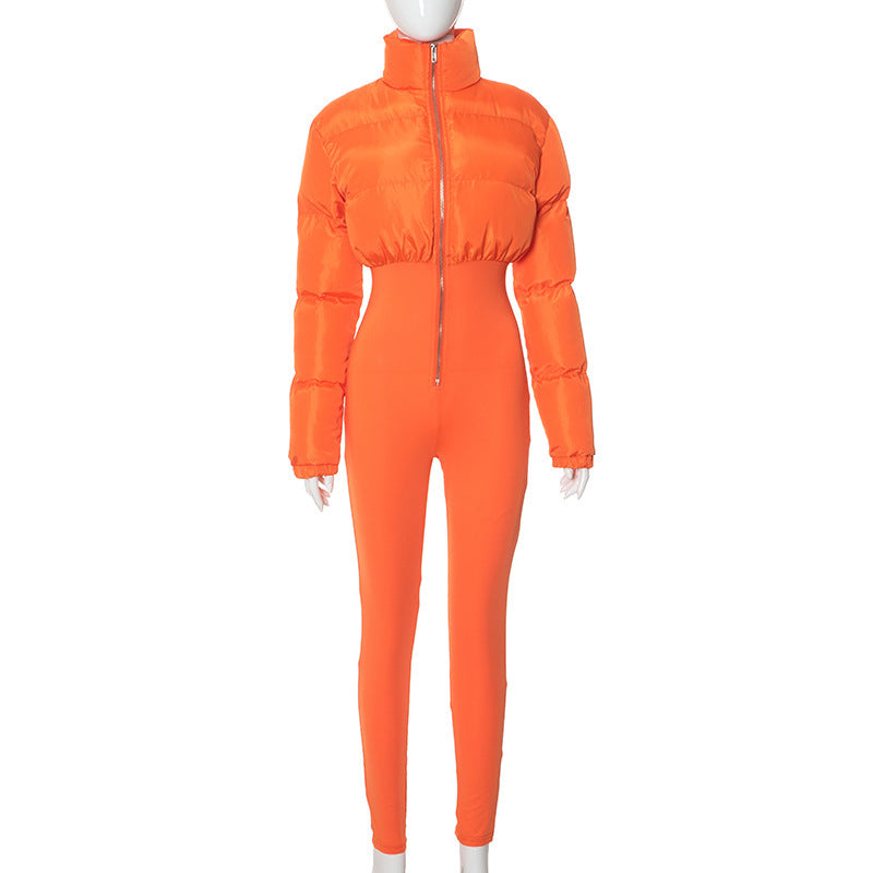 Echoarchiv | Damen Daunenjacke mit Gürtelhose