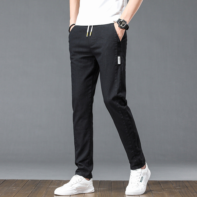 Herren lässige Baumwollhose mit verstellbarem Bund und praktischen Taschen Echoarchiv
