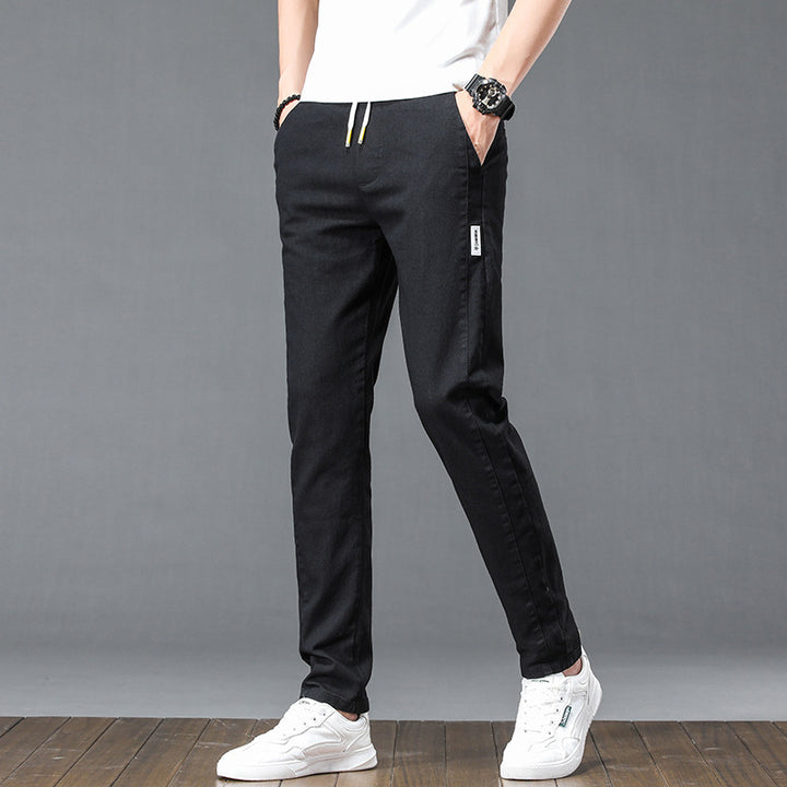 Herren lässige Baumwollhose mit verstellbarem Bund und praktischen Taschen Echoarchiv