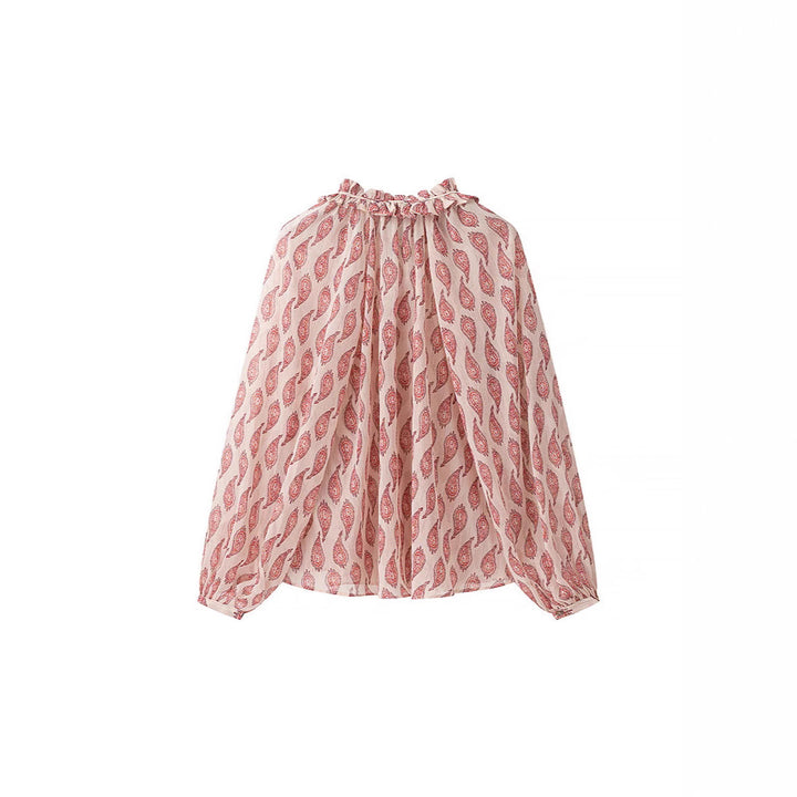Damen Chiffonbluse mit Volantkragen und Paisley‑Print Echo Archiv