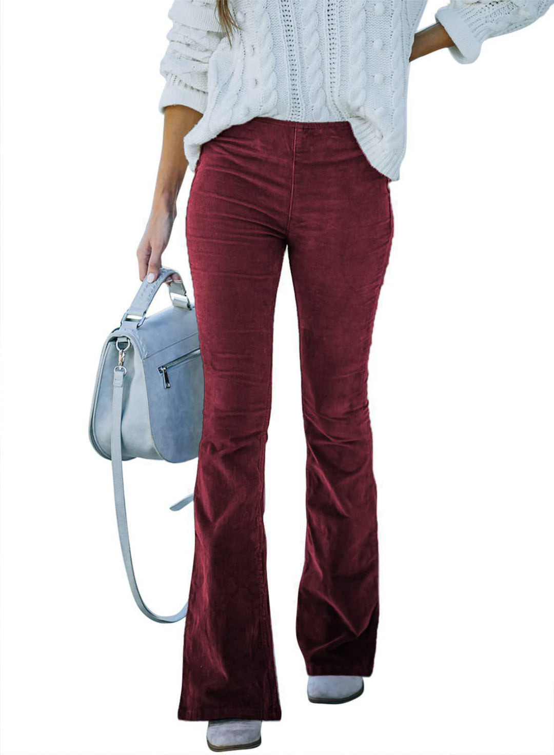 Damen Samt-Flared-Hose Echoarchiv
