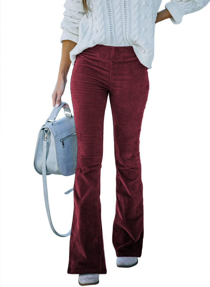 Damen Samt-Flared-Hose Echoarchiv