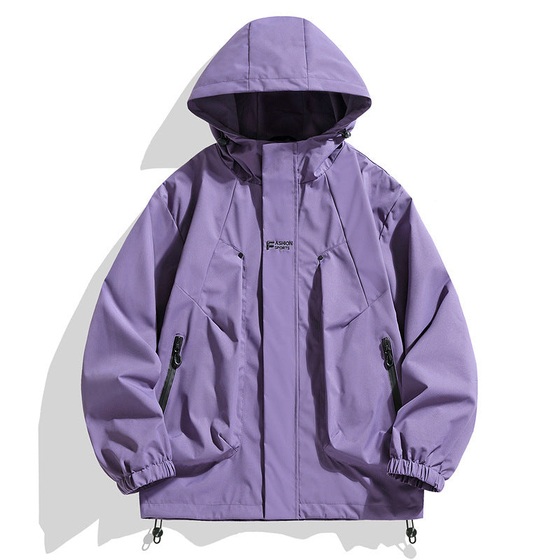 Herren wasserfeste Sportjacke mit verstellbarer Kapuze Echoarchiv