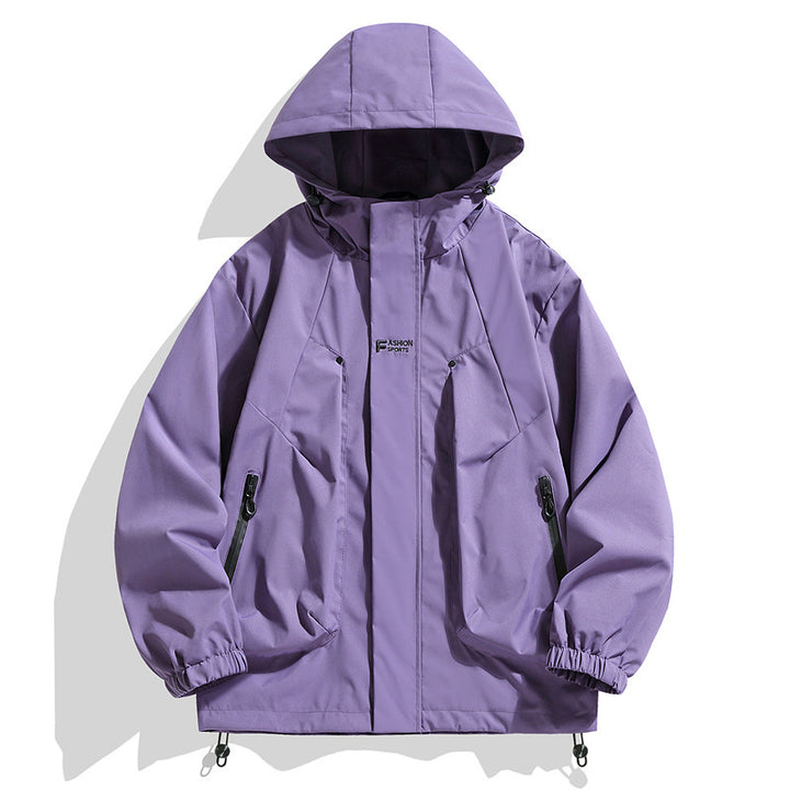Herren wasserfeste Sportjacke mit verstellbarer Kapuze Echoarchiv