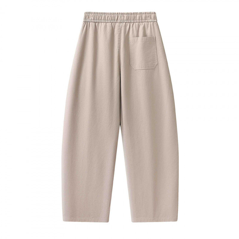 Unisex Weite knöchellange Cargo-Hose im Relaxed-Fit mit elastischem Tunnelzugbund und Reißverschlusstaschen Echo Archiv