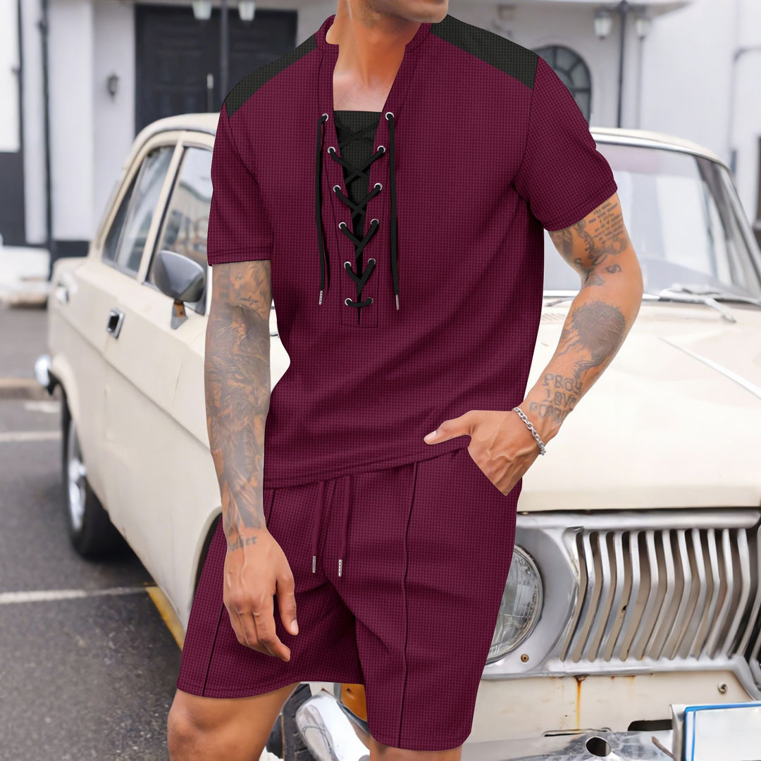 Herren modisches Sport-Set mit einzigartigem Schnürdetails Echoarchiv