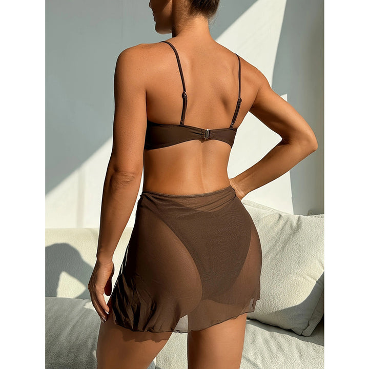 Damen Bikini-Set mit schickem Wickelrock und dekorativem Ringdetails Echo Archiv
