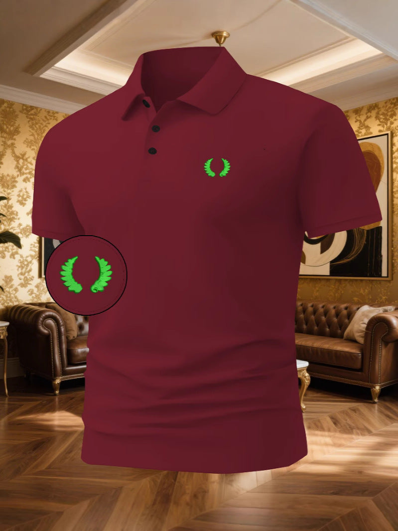 Herren Poloshirt mit klassischem Design und atmungsaktivem Stoff Echoarchiv