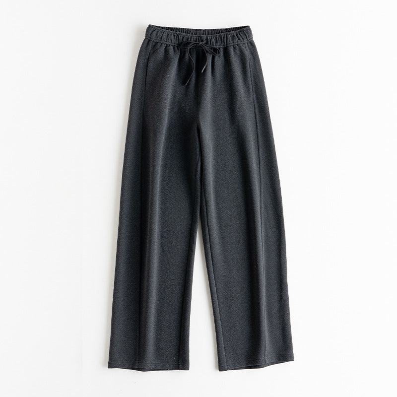 Damen Elastische Wide-Leg Freizeit-Hose mit Tunnelzug und Bügelfalte Echo Archiv