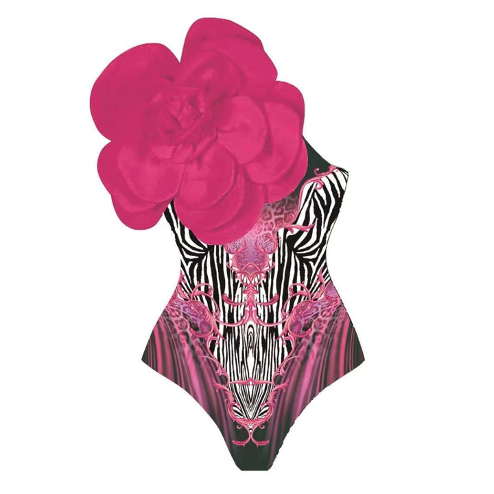 Damen Einteiler Badeanzug mit floralem 3D-Design Echo Archiv