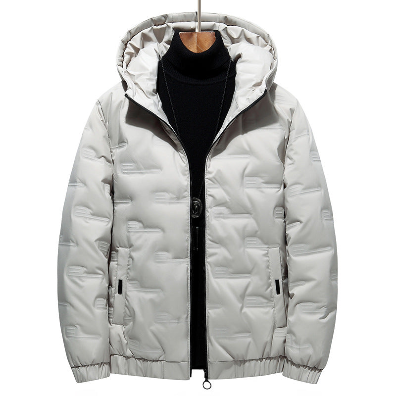 Herren Modische Steppjacke mit Kapuze Echo Archiv