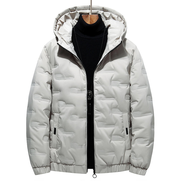 Herren Modische Steppjacke mit Kapuze Echo Archiv
