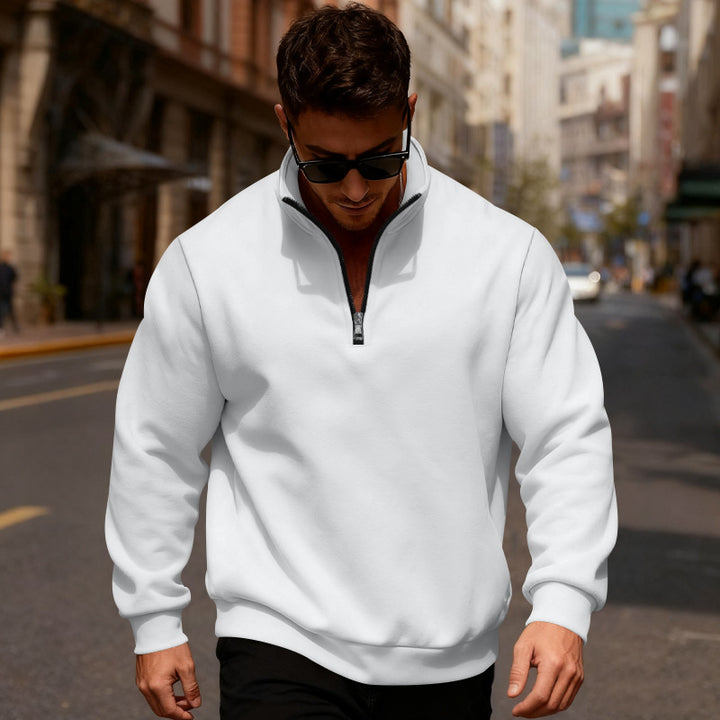 Herren Sweatpullover mit hohem Kragen und Reißverschluss Echoarchiv