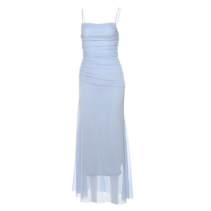 Damen Elegantes Tailliertes Maxikleid mit Raffungen Echo Archiv