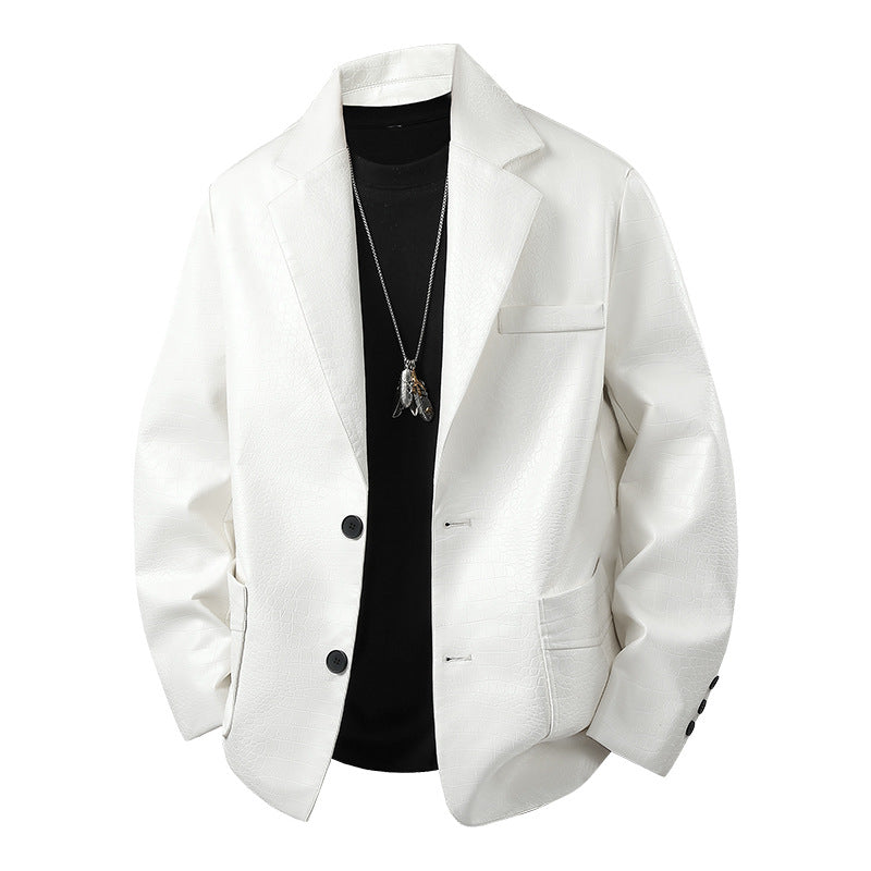 Herren Modische Kunstlederjacke mit eleganter Schnittführung Echo Archiv