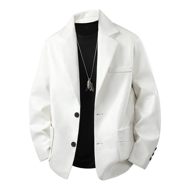 Herren Modische Kunstlederjacke mit eleganter Schnittführung Echo Archiv