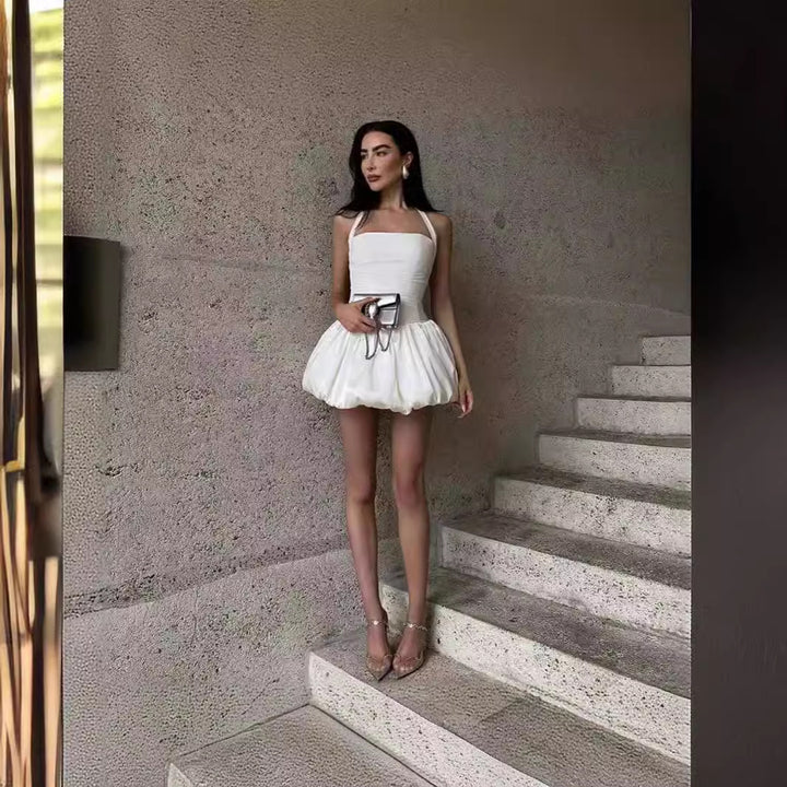 Damen luftiges Sommerkleid mit schulterfreiem Design Echo Archiv