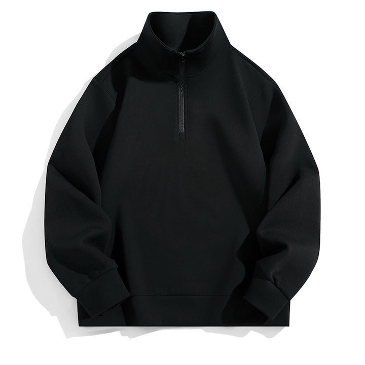 Herren Oversized-Halbzip-Sweatshirt mit hohem Stehkragen, schwerer French-Terry und minimalistischem Design Echo Archiv