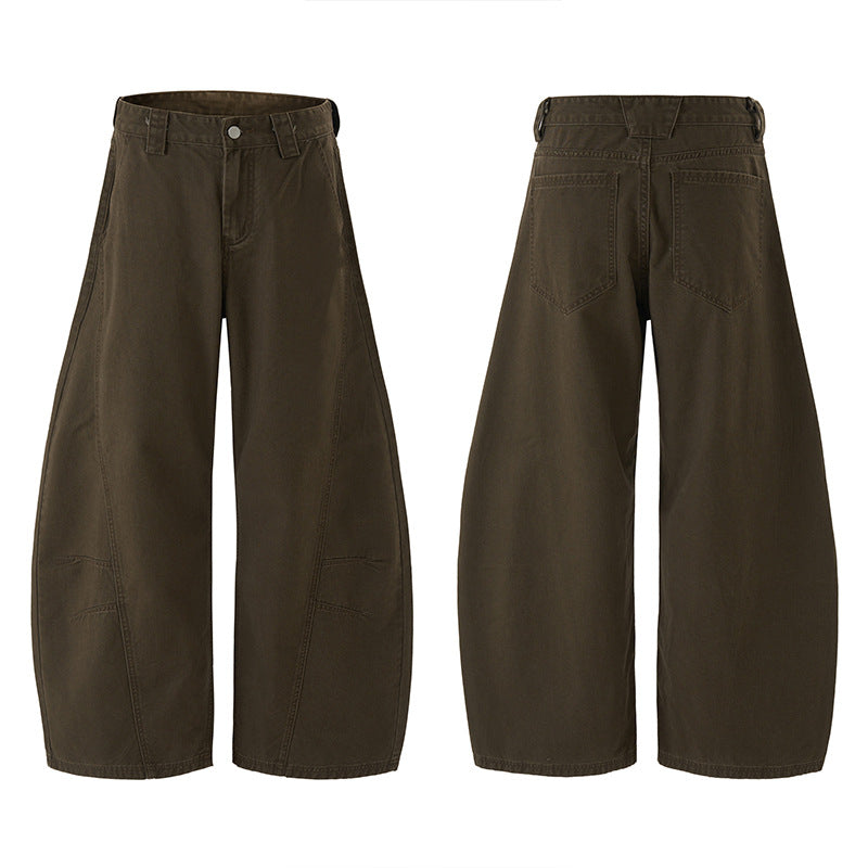 Herren Baggy-Palazzo-Hose aus schwerem Baumwoll-Canvas mit verstärkten Knieeinsätzen Echo Archiv