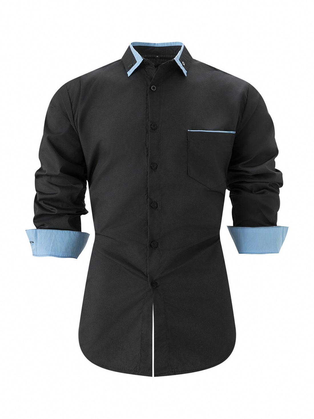 Herren Langarm Hemd mit kontrastierenden Details – Arvello
